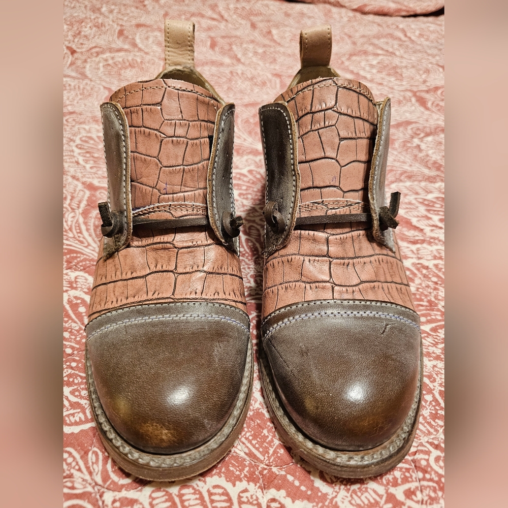 NEW Freebird MABEL Blush Croco/Tan - 7